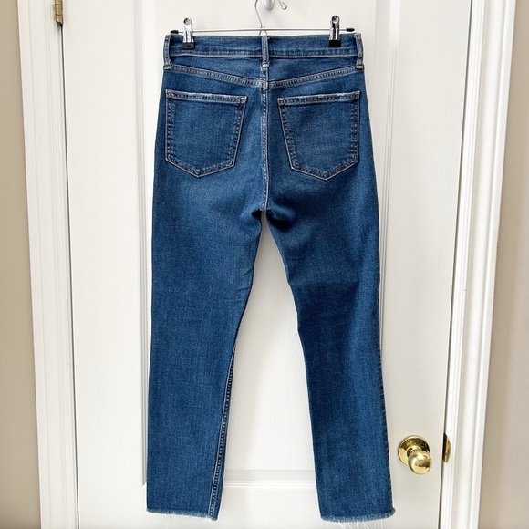 GAP High Rise Cigarette Jeans Slim Straight Leg Dark Indigo Blue Denim Size 26 - Picture 6 of 16